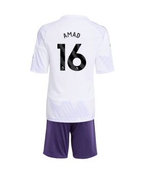 Manchester United Amad Diallo #16 Maglia Gara Trasferta Repliche 2025-26 Bambino Maniche Corte